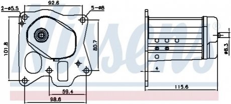 Корпус охолоджувача клапана EGR Fiat Ducato 2.0D 11-/Opel Astra J/Insignia A 2.0CDTi 08- NISSENS 989455 (фото 1)