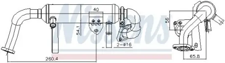 Охолоджувач відпрацьованих газів ALFA ROMEO 159 FIAT CROMA, GRANDE PUNTO, SEDICI OPEL ASTRA H, ASTRA H GTC, SIGNUM, VECTRA C, VECTRA C GTS, ZAFIRA B SAAB 9-3 SUZUKI SX4 1.9D 04.04 NISSENS 989482 Купити в Україні