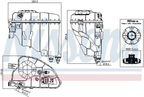 Розширювальний бачок, охолоджувальна рідина NISSENS 996209 Купити в Україні