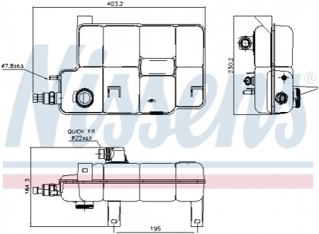 Бачок компенсационный First Fit NISSENS 996260