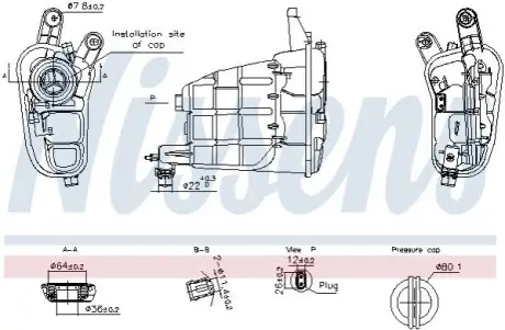 Бачок расширительный Audi A4/A5/Q5 3.0TDI 07-17 NISSENS 996301 Купить в Украине