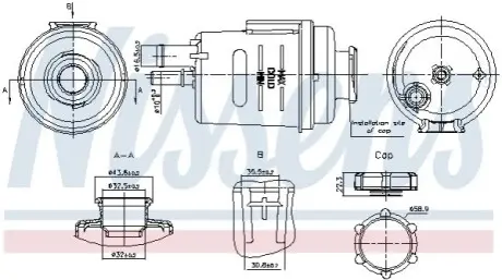 Фото Розширювальний бачок, охолоджувальна рідина NISSENS (996314) зображення 1