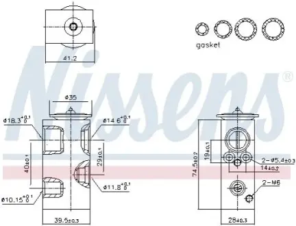 Розширювальний клапан, система кондиціонування повітря NISSENS 999426 Купити в Україні