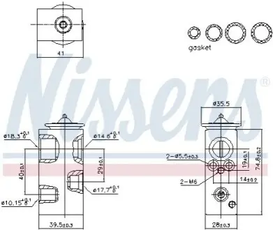 Розширювальний клапан, система кондиціонування повітря NISSENS 999450 Купити в Україні