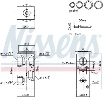 Розширювальний клапан, система кондиціонування повітря NISSENS 999456