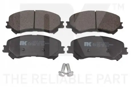 Колодки гальмівні (передні) Renault Espace V/Megane IV 15- (Akebono) NK 223977 Купити в Україні