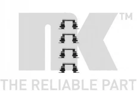 Монтажный набор тормозных колодок Citroen C4 Aircross Dodge Caliber Jeep Compass Mitsubishi Asx Iii, Galant Viii, Lancer Vii, Lancer Viii Peugeot 4008 1.3-2.5 09.96- NK 7930236 Купить в Украине