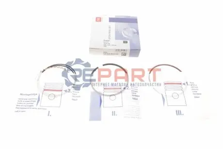 Кільця поршневі Daewoo Lanos 1.4/1.5i 97-01 (76.50mm/STD) (1.5-1.5-3) (на 1 поршень) = 8935480000 NPR 120035004300 Купити в Україні