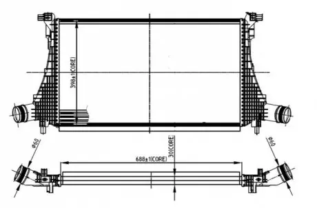 Інтеркулер VW ATLAS 2.0 12.17 NRF 309059