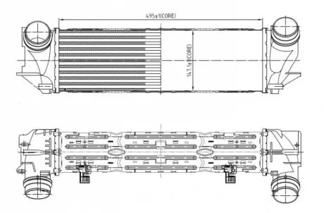 Радіатор інтеркулера BMW 5 (F10/F11) 2.0 N20 11-16 NRF 309065