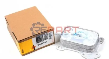 Фото Радіатор масляний Fiat Doblo 1.3D/1.4 10- (теплообмінник) з к-ктом прокладок NRF (31167) зображення 1