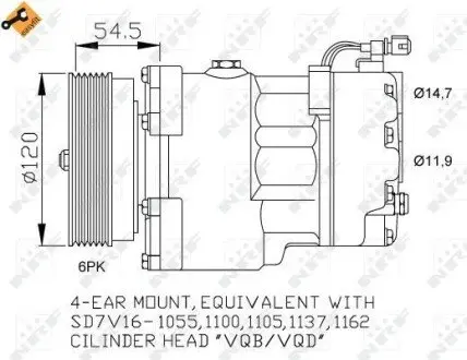 Компрессор кондиционера NRF 32033