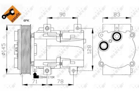 Компрессор кондиционера NRF 32085