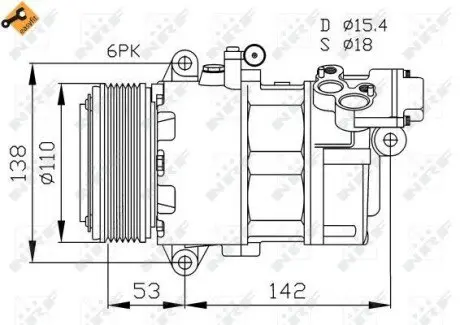 Компрессор, кондиционер NRF 32184