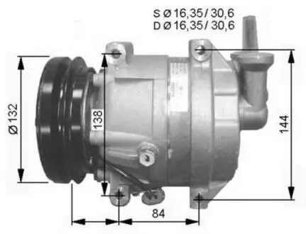 Компрессор, система кондиционирования воздуха NRF 32325G