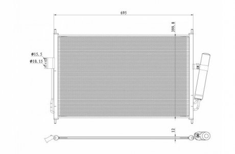 Радіатор кондиціонера NRF 350490