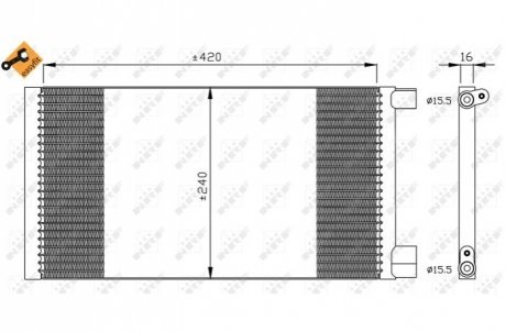 Радіатор кондиціонера NRF 35487