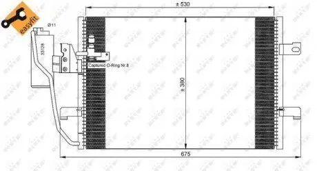 Радіатор кондиціонера (з осушувачем) MB A-class (W168) 97-04 NRF 35527 Купити в Україні