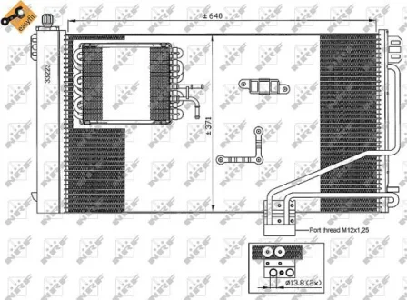 Радиатор кондиционера NRF 35536