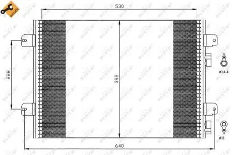 Радиатор кондиционера NRF 35542