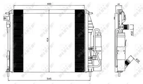 Радиатор кондиционера NRF 35547