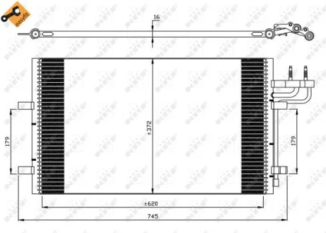 Радиатор кондиционера Ford Focus 03-12 - Радиатор кондиционера Ford Focus 03-12. NRF 35551