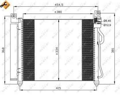 Радиатор кондиционера NRF 35569