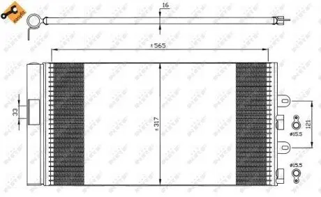 Радиатор кондиционера NRF 35606