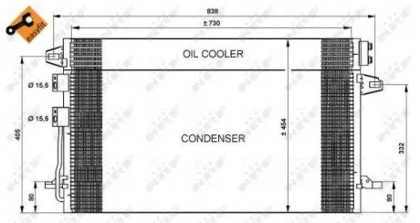 Радиатор кондиционера NRF 35617