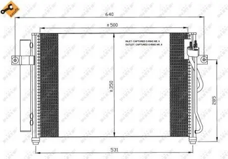 Радиатор кондиционера NRF 35630