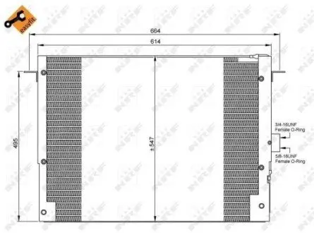 Радиатор кондиционера NRF 35657