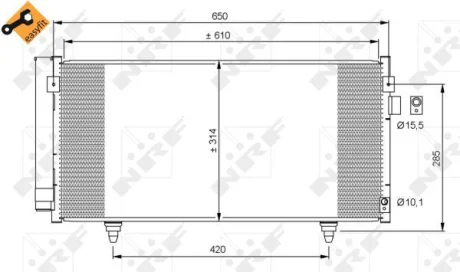 Радиатор кондиционера Subaru Forester III 2.0/2.5 08- NRF 35855