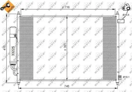 Радиатор кондиционера NRF 35866