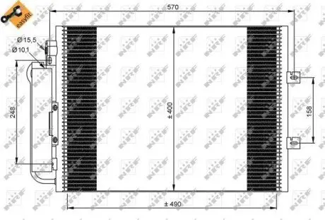 Радиатор кондиционера NRF 35879