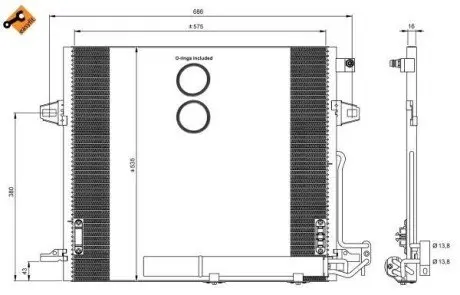 Радиатор кондиционера NRF 35927