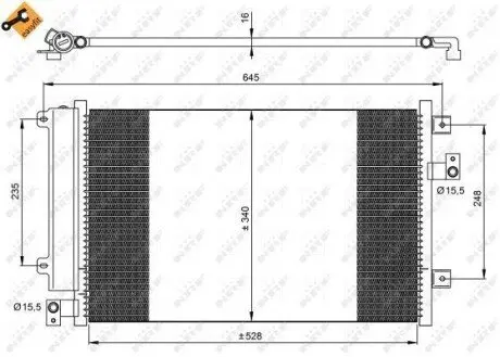 Радиатор кондиционера NRF 35942