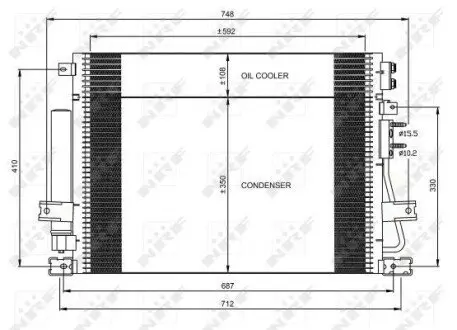 Радиатор кондиционера NRF 35966