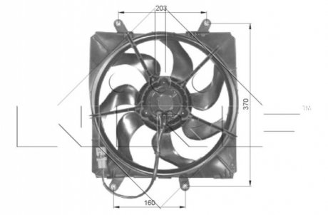 Вентилятор радіатора - (1636102080, 1636302070, 1671102060) NRF 47054 (фото 1)