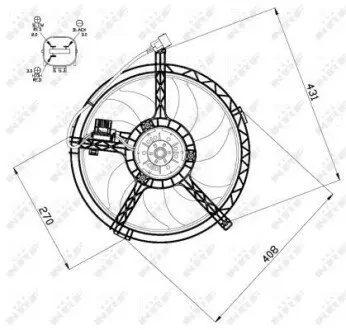 Вентилятор кондиционера NRF 47508