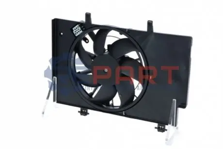 Фото Вентилятор радіатора Ford B-Max 1.5TDCi 12-/Fiesta 1.2-1.6 08-/Ecosport 1.5TDCi 13- (з дифузором) NRF (47650) зображення 1