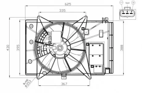 Фото Вентилятор, система охолодження двигуна NRF (47949) зображення 1
