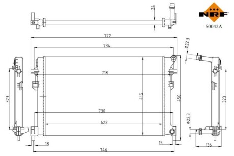 Автозапчасть NRF 50042A