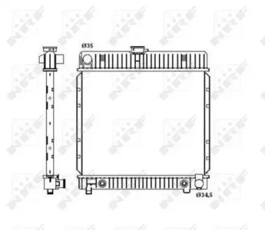 Радиатор, охлаждение двигателя NRF 514250