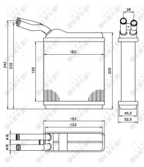 Радиатор печки NRF 52134