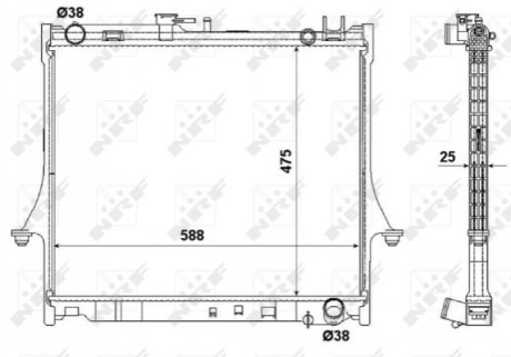 Шаровая опора верхняя NRF 53055 (фото 1)