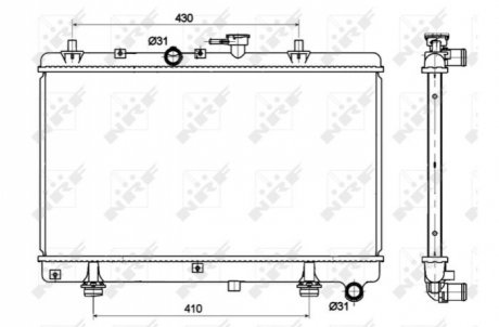 Радіатор, охолодження двигуна NRF 53121 (фото 1)
