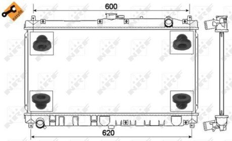 Радіатор охолодження двигуна NRF 53317 (фото 1)