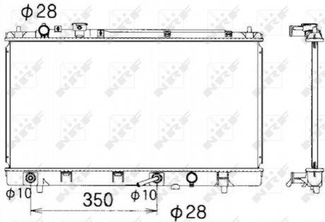 Радіатор охолодження двигуна NRF 53340 (фото 1)