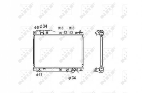 Радіатор охолодження двигуна NRF 53461 (фото 1)