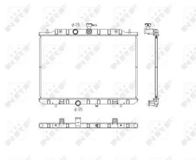 Фото Радіатор охолодження Nissan X-Trail II 2.0 07-13 NRF (53762) зображення 1